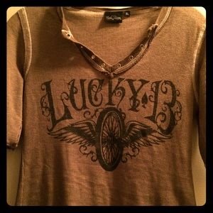 Lucky 13 button down top